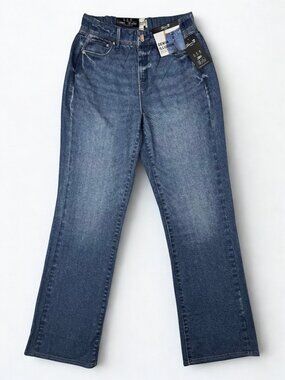 Seven7 Denim Illusion Wide Leg Blue Cotton Terry Sweatpant Jean Size XS NWT